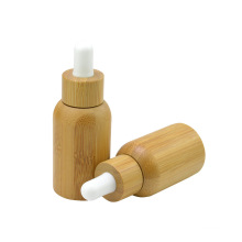 Eco Friendly Wood Cap Bamboo Essential Oil 10ml 15ml 20ml 30ml 50ml Empty Pipette Glass Containers Cosmetic Dropper Bottle